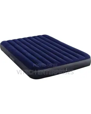 Intex Heavy Duty Portable Inflatable Mattress With Free Pump