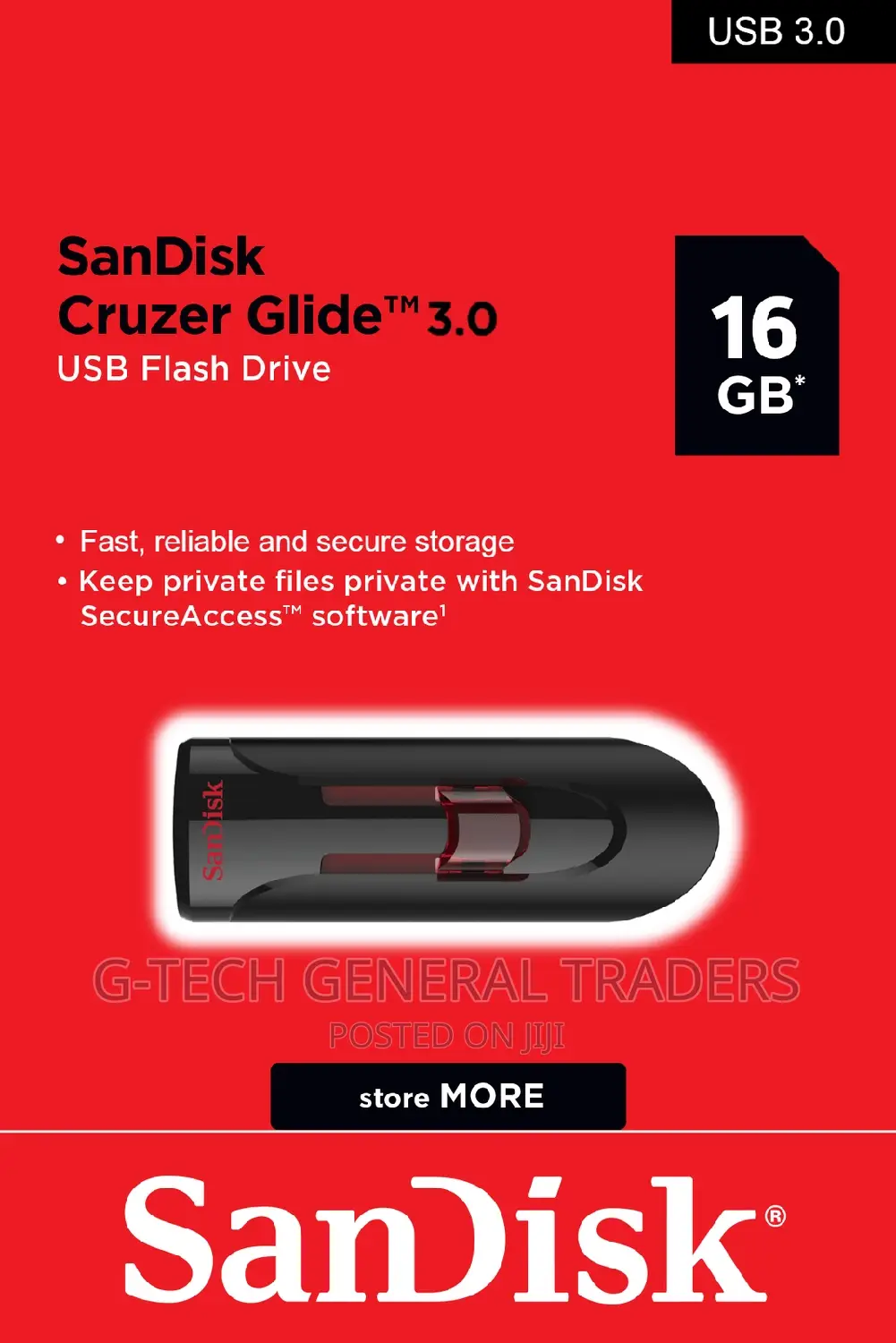 Flash Disk Sandisk Cruizer Glide USB 3.0 16gb Flash Disk