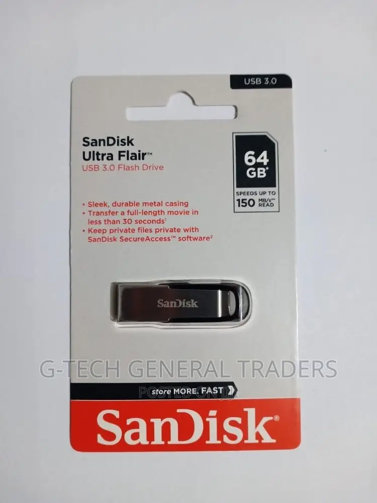 Flash Disk!Sandisk Ultra Flair USB 3.0 Flash Drive 64gb