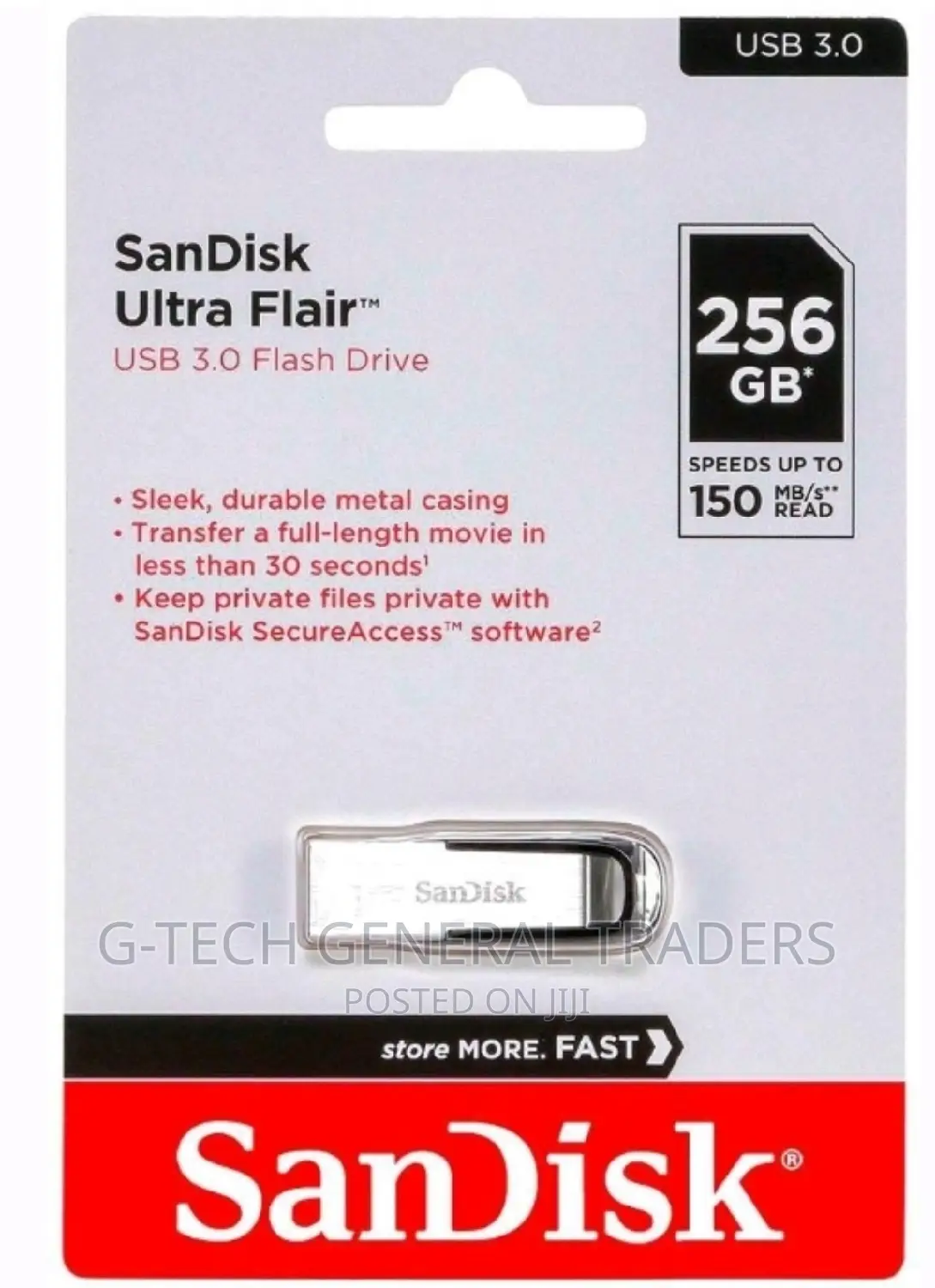Flash Disk! Flash Sandisk Ultra Flair Flash Drive 256gb