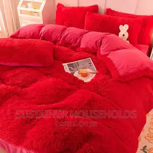 *6pc Luxury Designs Velvet Plush Fluffy Duvet Set