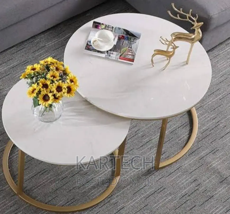 Wooden Nesting Tables 2pcs Set White