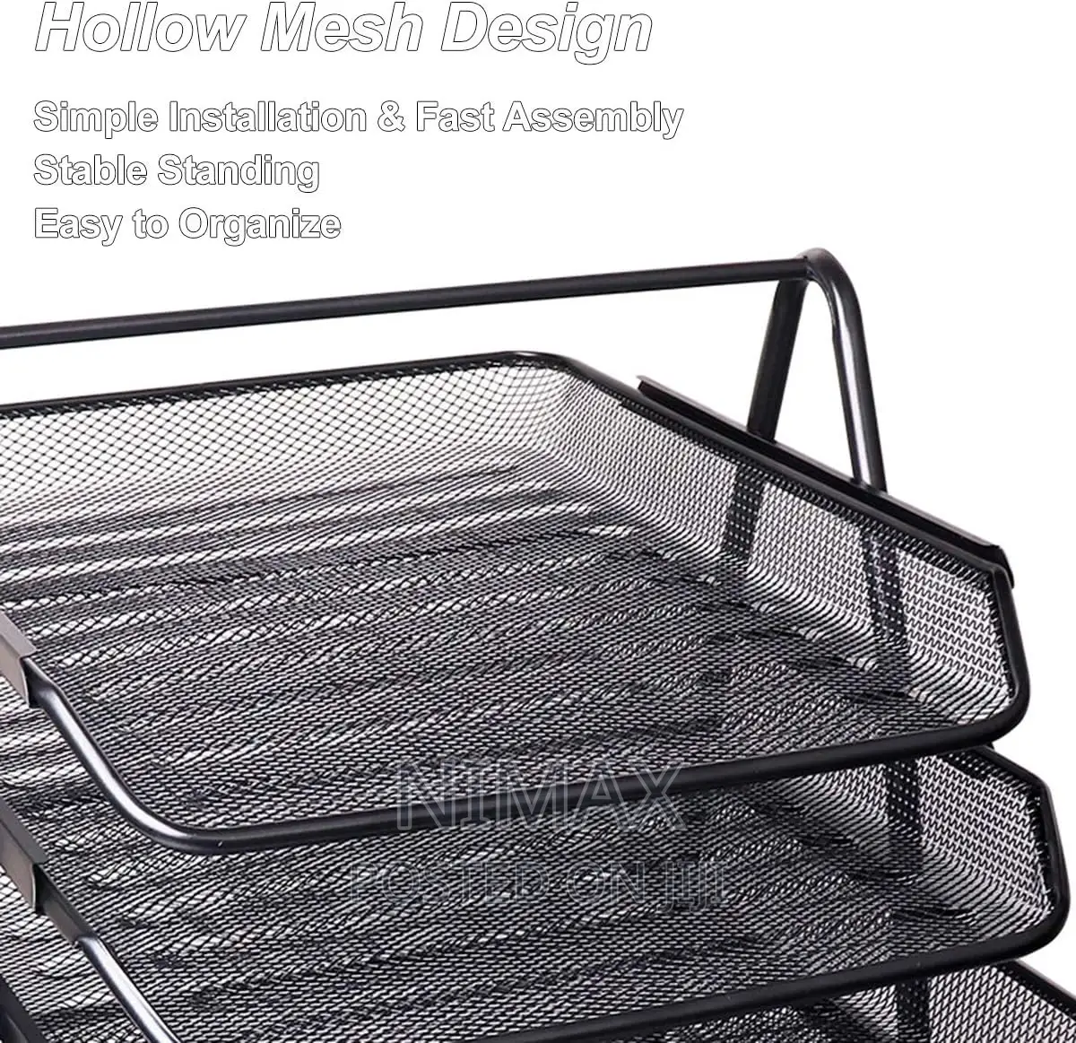 4 Layer Office Tray Mesh Black