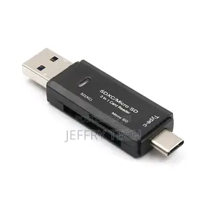 3in1 Type C Micro USB OTG Card Adapter USB-C Reader Flash