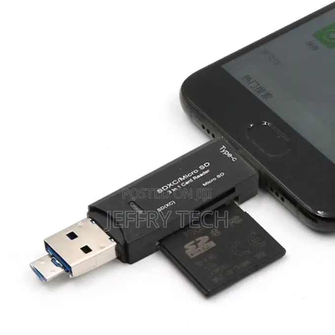 3in1 Type C Micro USB OTG Card Adapter USB-C Reader Flash