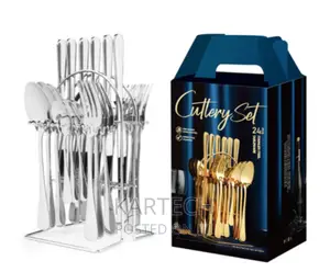 24pc Cutlery Set (Silver Colour)