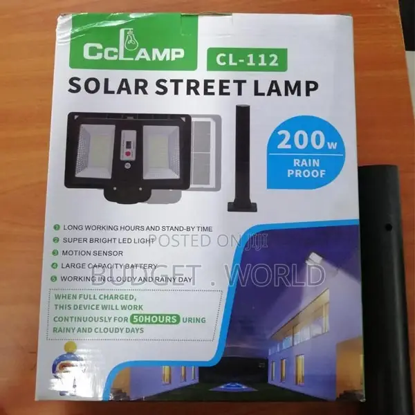 Solar Street Lamp With Light Sensor 200 Watts Double Sided