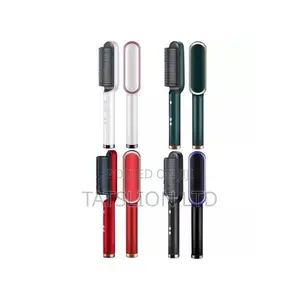 Electric Hair Straightener Brush Iron Hot Comb