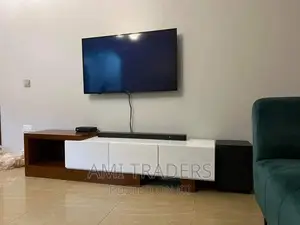 6ft Luxury Tv Stand (White Brown)