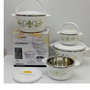 Unique White Casserole 4 Pieces Set