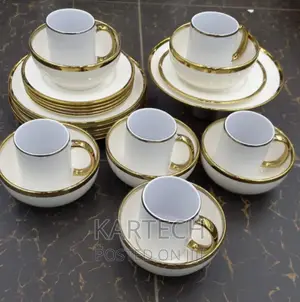 24 PCS Golden Ceramic Dinner Set