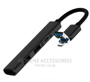 4 in 2 USB Hub Lightning to USB2.0 +Type C iPhone CONNECTOR