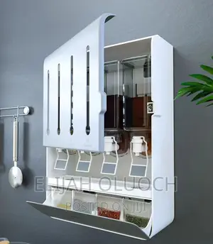 4 Way Liquid Dispenser With 4 Spice Holder