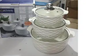 White Ceramic 3 Pieces of Pot's Soup