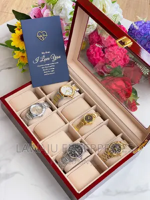 Wooden Watch Organizer Gift Pack