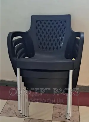 Royal Black Premium Plastic Arm Chair.