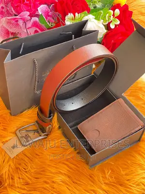 Black Belt and Wallet Gift Set