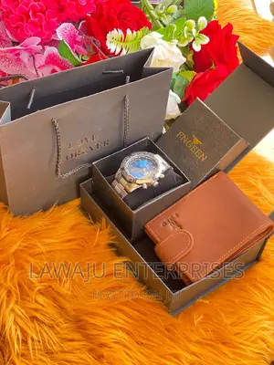 Silver Watch Men's Gift Set