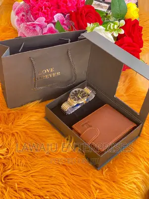 Silver Watch Men's Gift Set