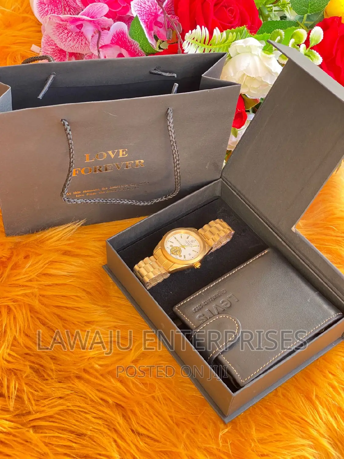 Gold Watch Men's Gift Box