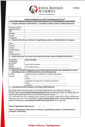 E-tims Registration Form Service