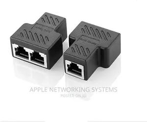 Rj45 Splitter 1 by 2 Black