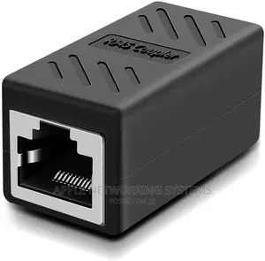 Rj45 1 by 1 Couplar Black