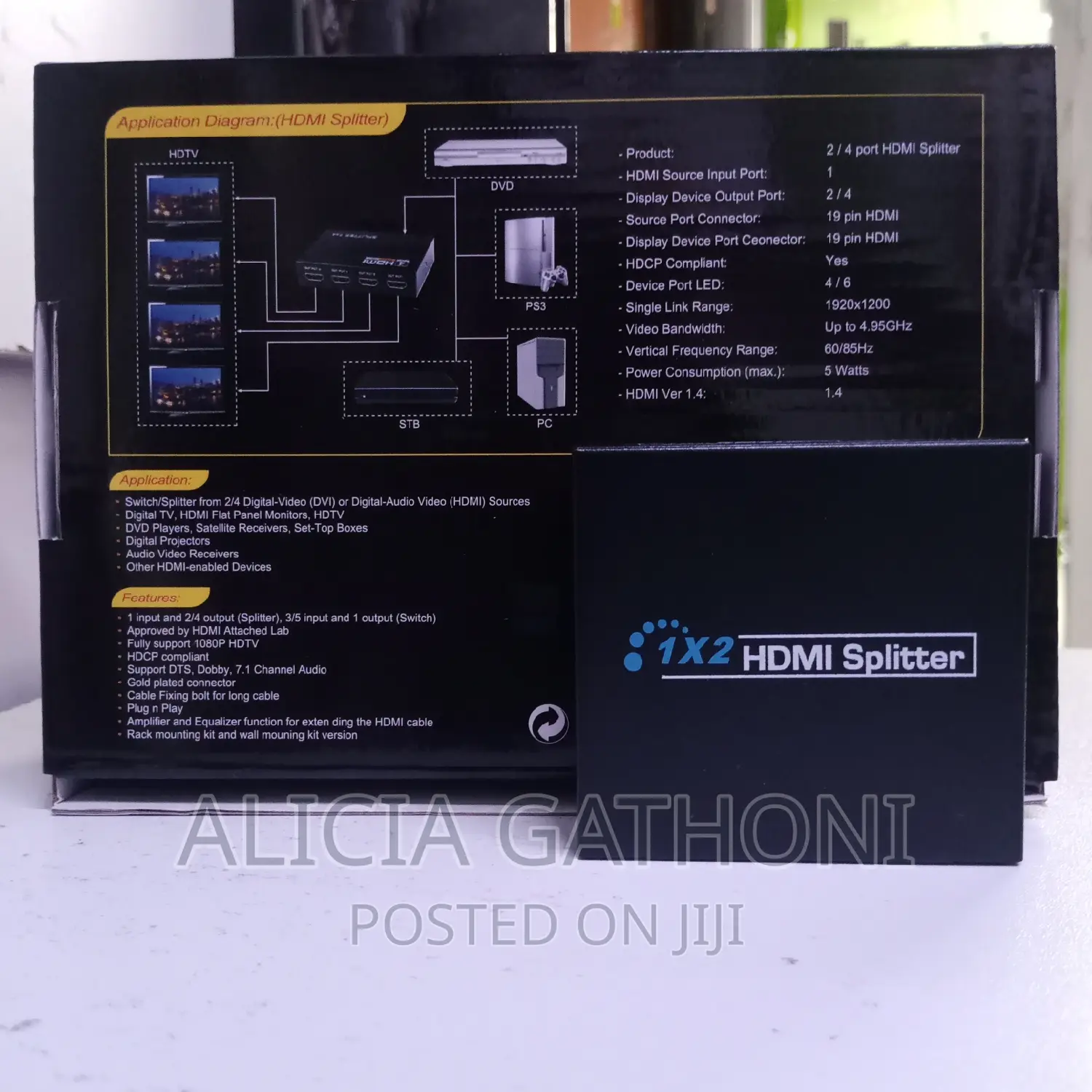 HDMI SPLITTER 1*2 (1080p)