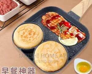 Non~Stick 3 Slot Pan Cake /Egg Pan Egg and Steak Fry Pan