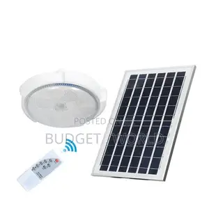 100w Round Solar Ceiling Light With Solar Panel
