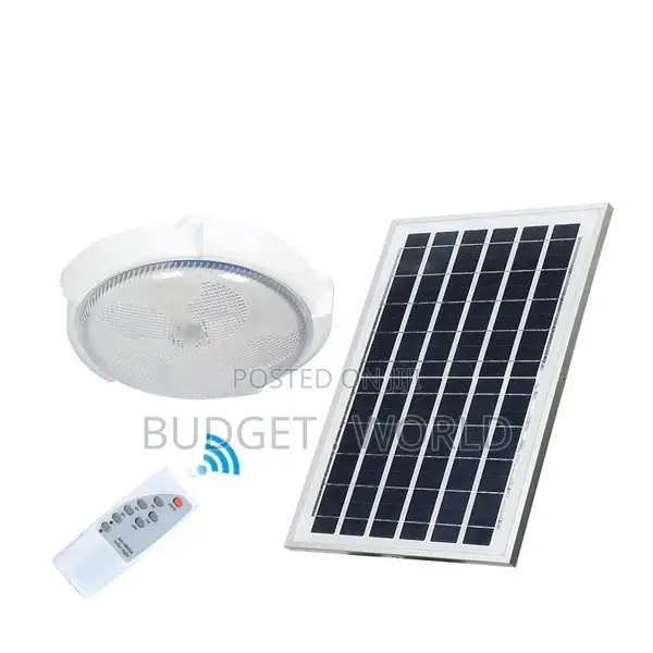 100w Round Solar Ceiling Light With Solar Panel