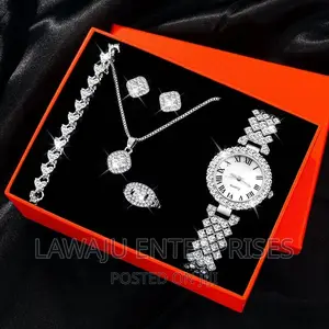 5pcs Silver Watch Gift Set