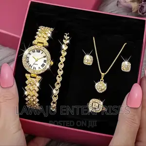 Gold 5pcs Ladies Watch Gift Set
