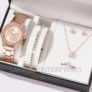 Rosegold Ladies Watch Gift Set