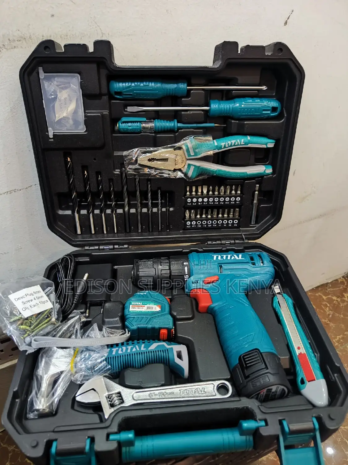 Total Cordless Drill Tools Set Total 81pcs Tools Set