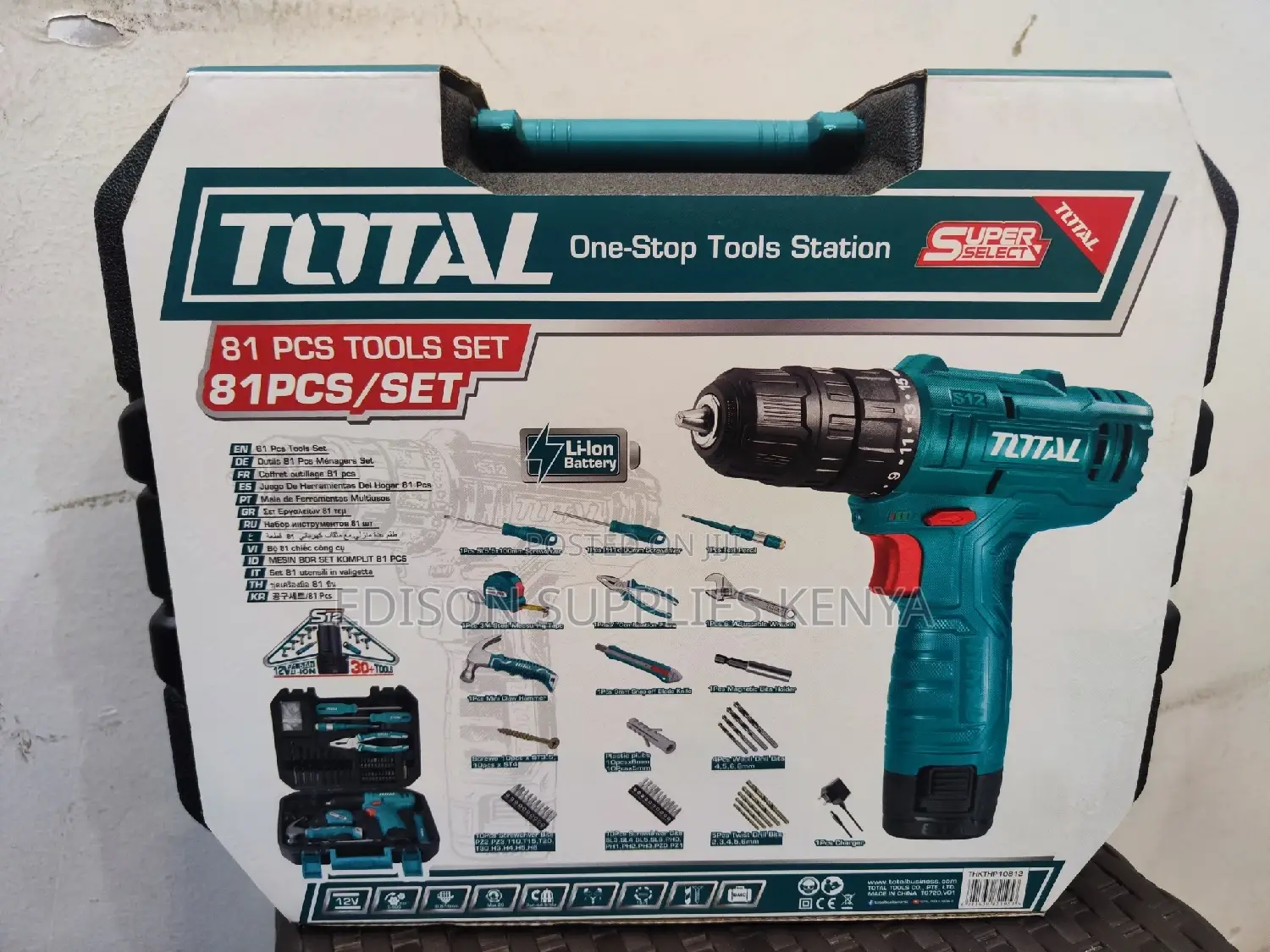 Total Cordless Drill Tools Set Total 81pcs Tools Set