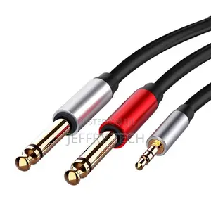 3.5mm to Dual 6.5mm Adapter Jack Audio Cable 3.5 to 6.5 AUX