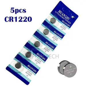 Huanqiu 5pcs/Card 3V CR1220 Coin Battery Lithium DL1220 Butt