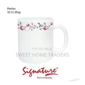 Signature 6pcs 32 Cl CERAMIC GLASS Signature Mugs