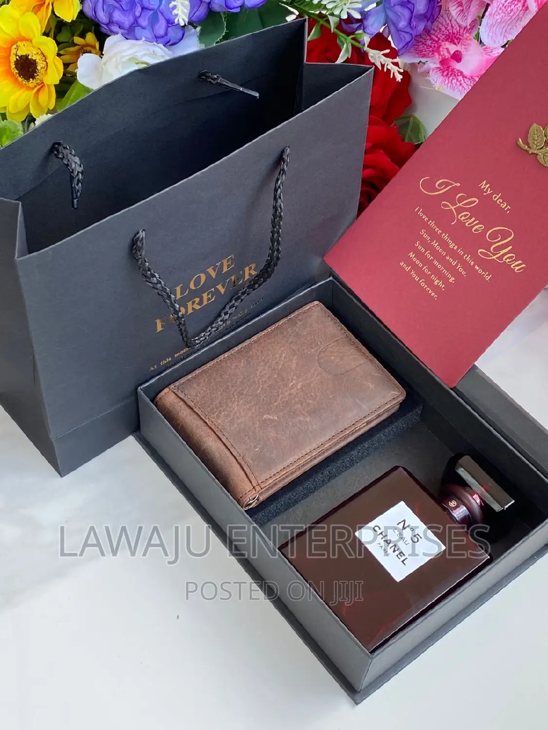 Dark Brown Love Forever Men's Gift Set