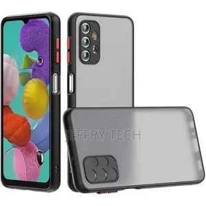 Samsung A32 5G Translucent Hard Matte PC Case Cover (Black)