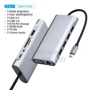 11 in 1 Usb C Hub Type C Adapter to Hdmi-Compatible Vga