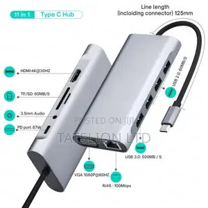 11 in 1 USB C HUB Type C Adapter to Adapter