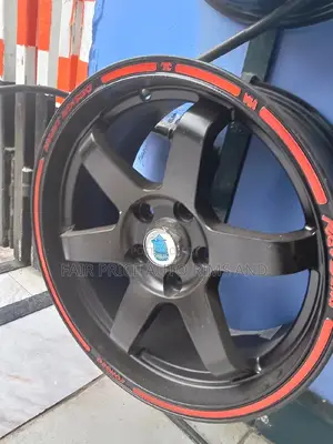 Rims Size 15 Sports for Allion,Premio Etc Black Red Line.