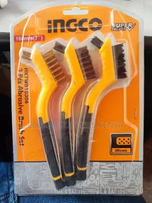 Wire Brush Ingco Abrasive Brushes Set Steel, Brass, Nylon