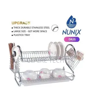 Nunix 2 Tier Stainless Dish/ Utensils Storage Rack