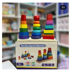 Three Column Rainbow Education Learning Tower- Unisex