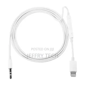1m 8 Pin to 3.5mm AUX Audio Cable Support Line Control(White