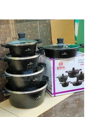 Black 10 PCS Bosch Granite Cookware Set