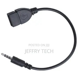 USB Jack, AUX, 3.5 Mm Jack for Audio Data Charging Cable Bla